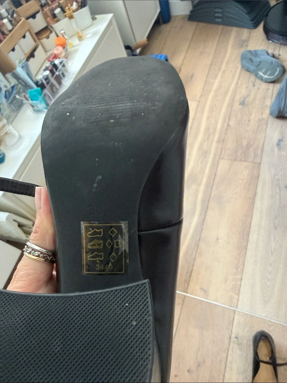 Black Mary Jane Flats with Strap